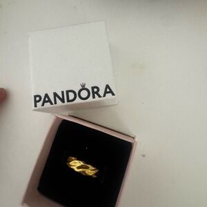 Pandora Twisted Gold Ring (comes with box)